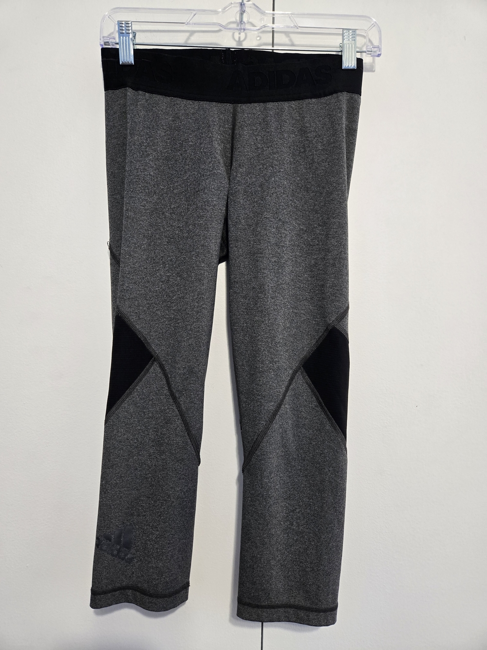 Adidas Techfit Compression Capri Leggings Gray Black Size Small